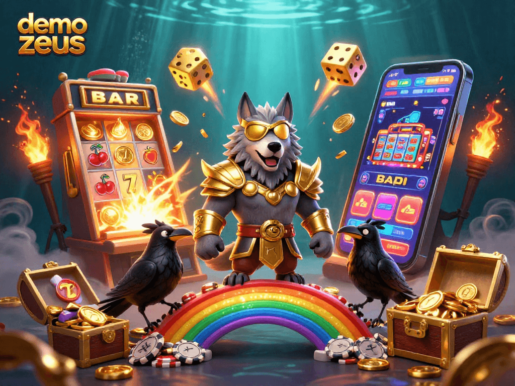 Menangkan jackpot di demo zeus dengan palu Odin dan burung gagak bercahaya dalam permainan kasino yang penuh warna.