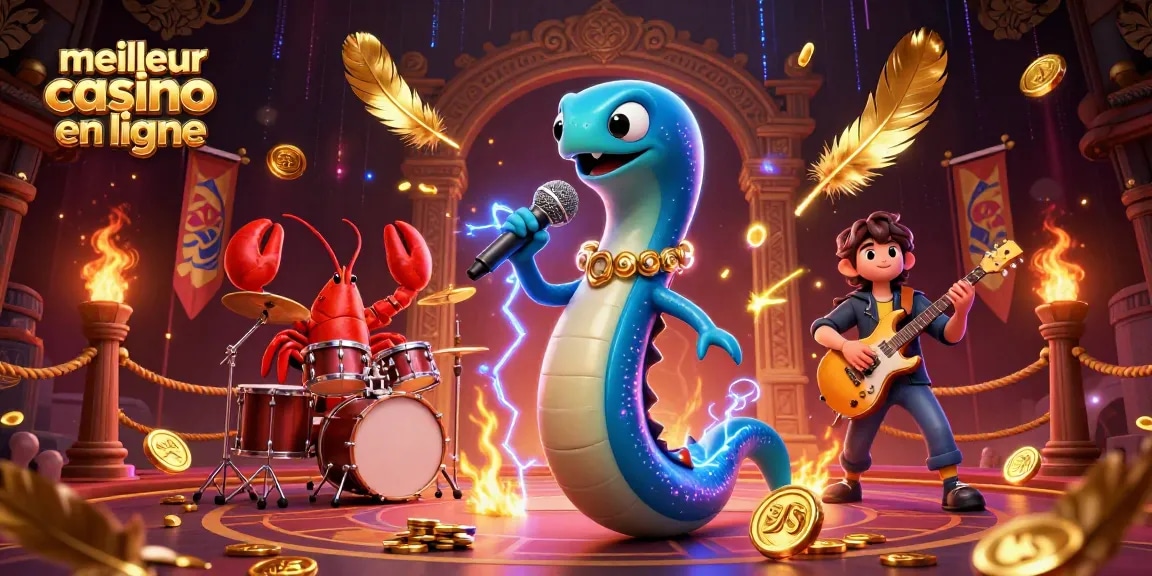 Plongez dans l'univers du meilleur casino en ligne avec une scène animée captivante.
