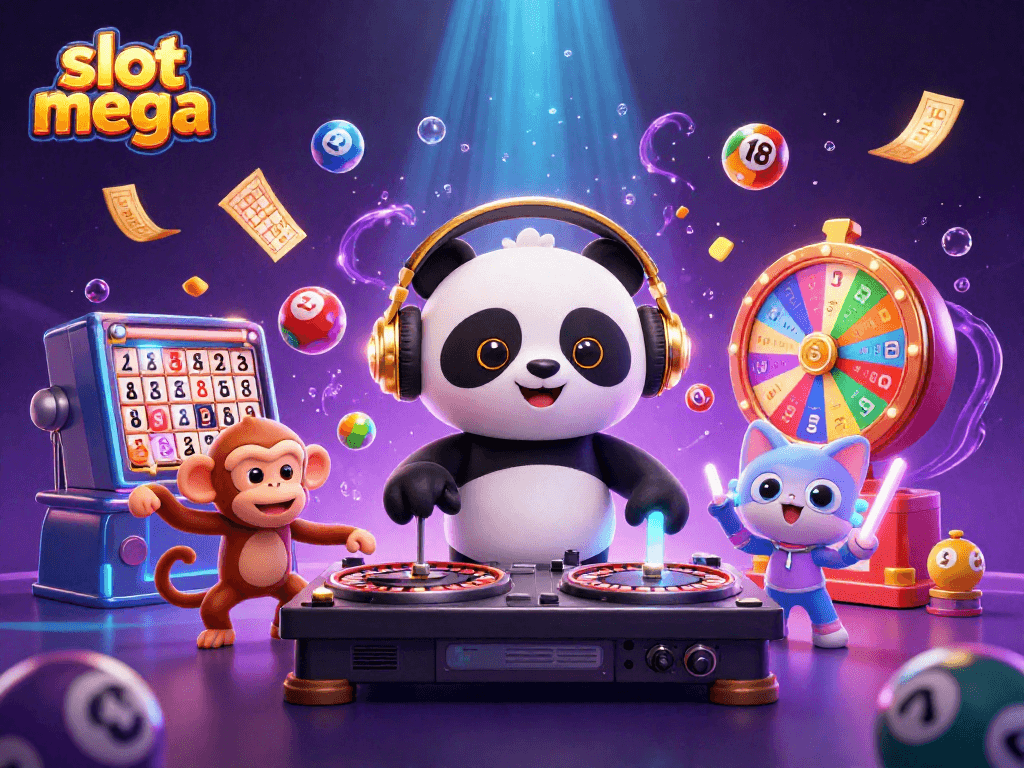 Spin to win big with slot mega – a colorful casino scene featuring engaging characters.