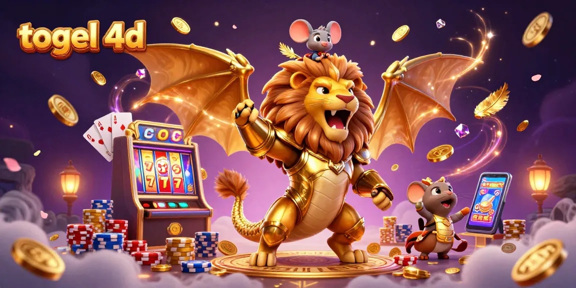 Menangkan togel 4D dengan permainan slot yang penuh keseruan dalam ilustrasi digital 3D menarik ini.
