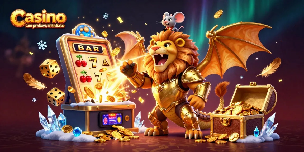 Vinci e ritira subito con i migliori casinò con prelievo immediato, caratterizzati da fantastici jackpot e giochi coinvolgenti.