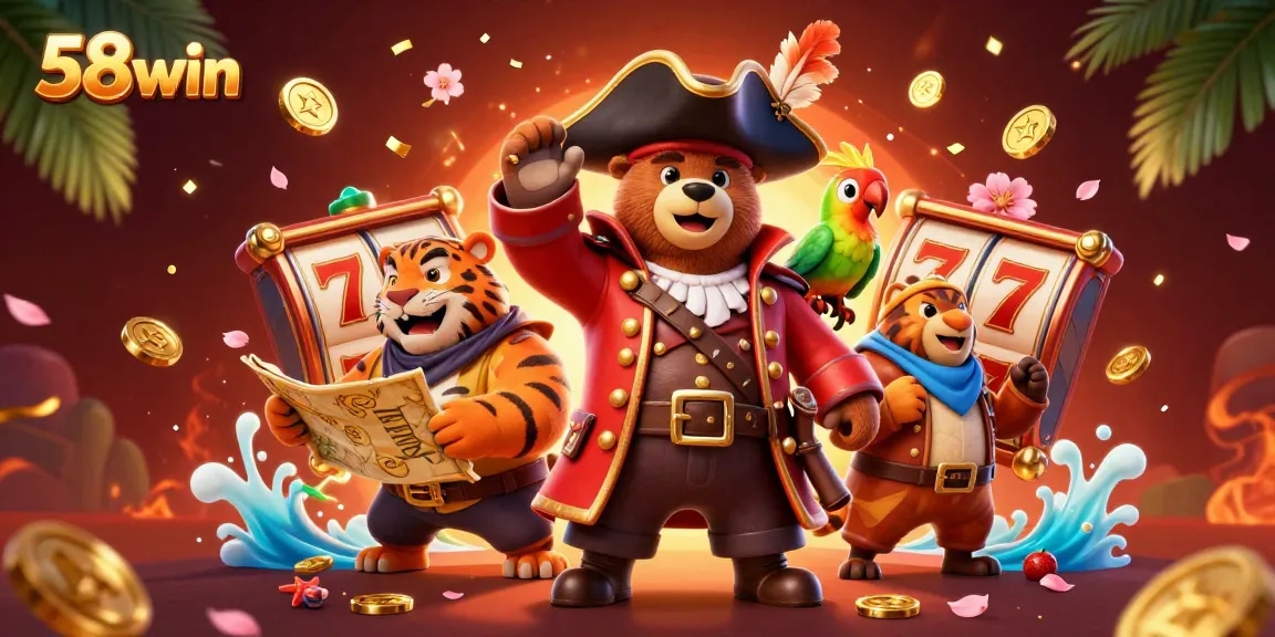 Play exciting games at 58win with engaging visuals of a pirate adventure.