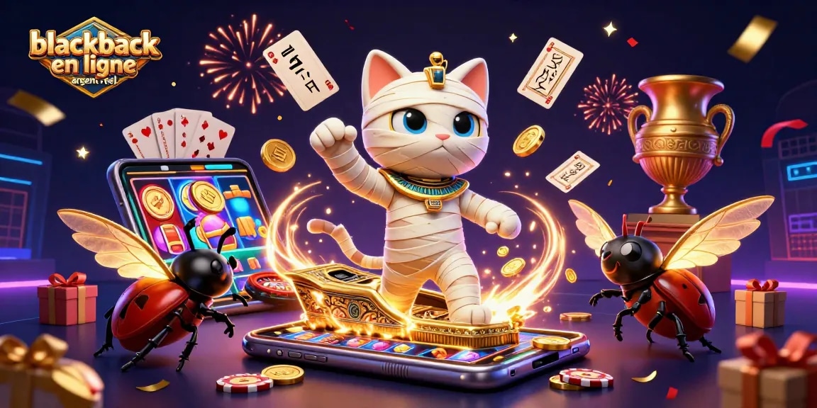 Jouez au blackjack en ligne argent réel dans un décor de casino éblouissant avec une ambiance dynamique.