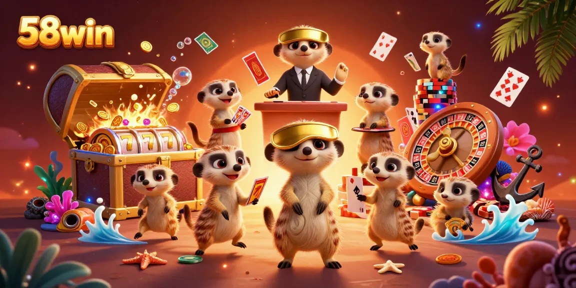 Experience the thrilling games of 58win in an exciting meerkat casino adventure.