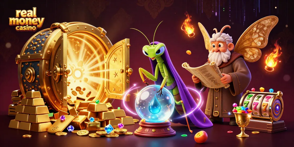 Experience the excitement at a real money casino with vibrant characters and thrilling slots.