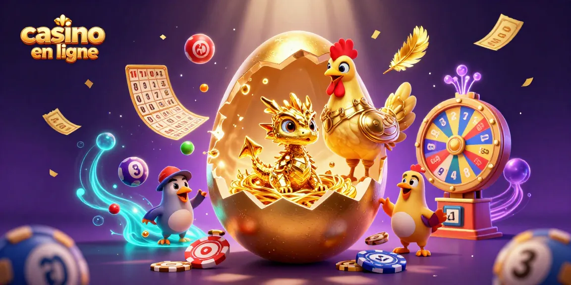 Jouez sur un casino en ligne avec une animation captivante de dragon doré sur des jetons de poker.