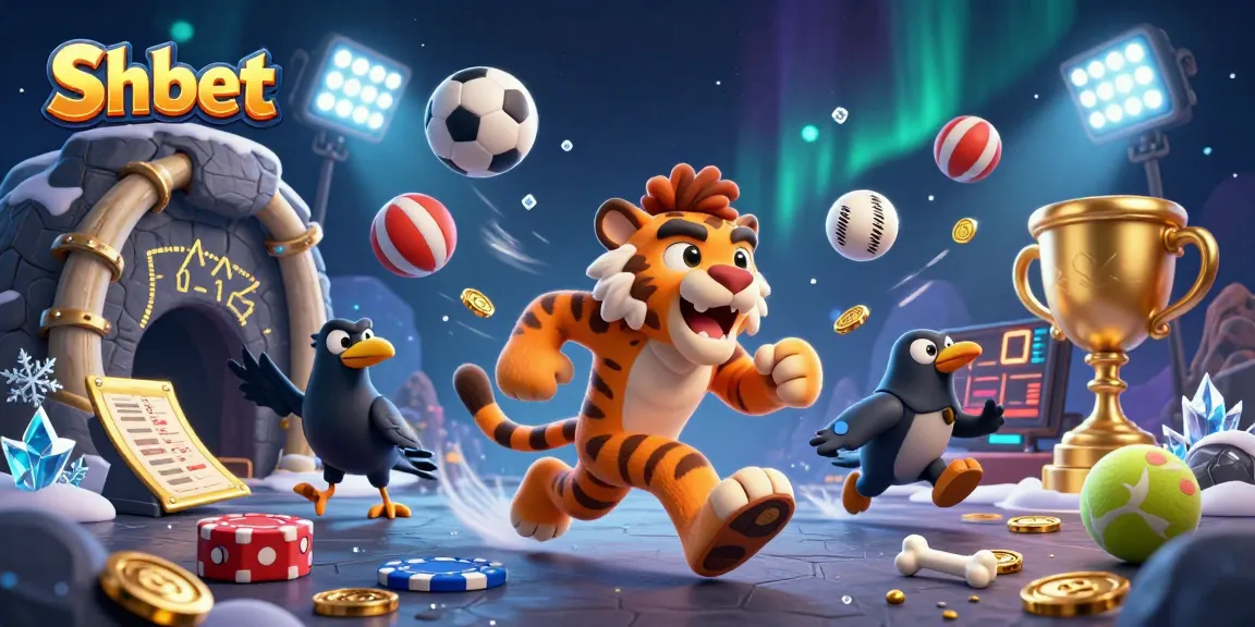 Sh bet explores thrilling prehistoric casino scenes with sports elements and vibrant characters.