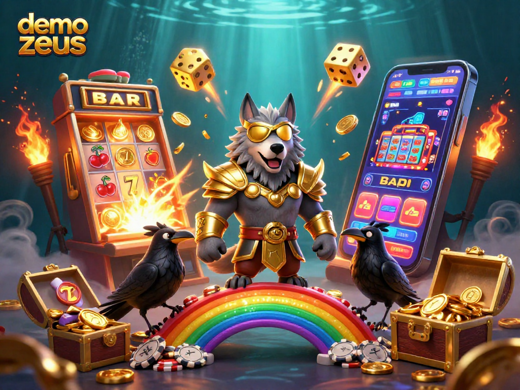 Menangkan jackpot di demo zeus dengan palu Odin dan burung gagak bercahaya dalam permainan kasino yang penuh warna.