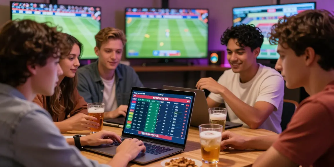 SBOBET online betting experience featuring friends analyzing live World Cup 2026 scores and odds.