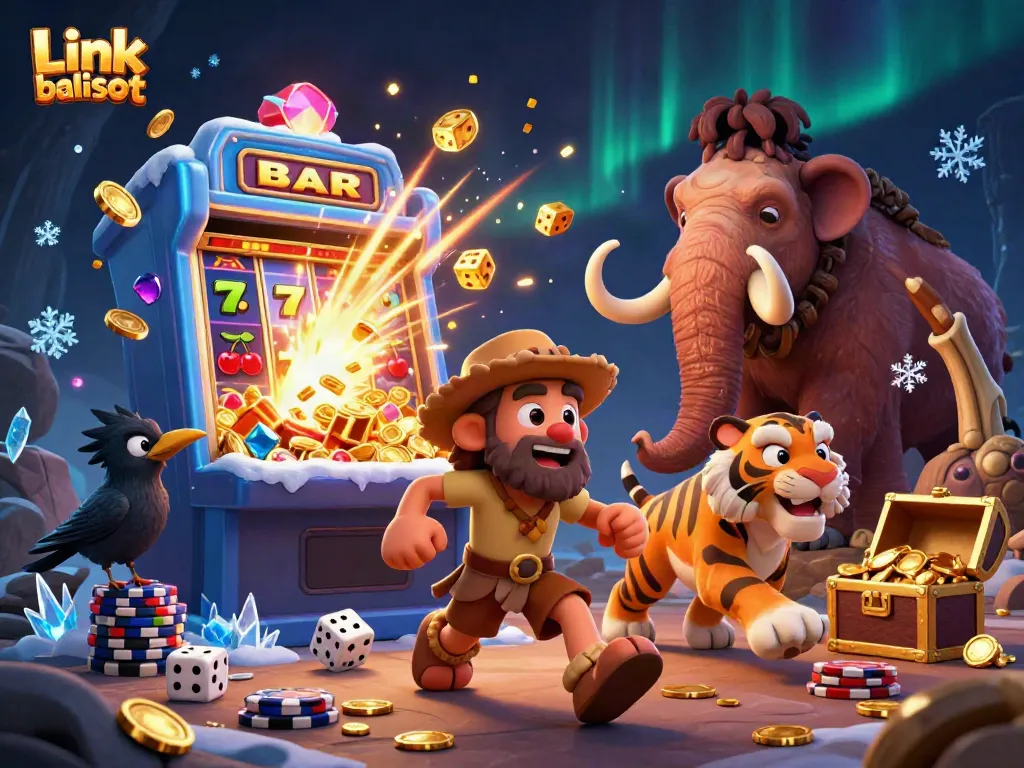 Experience thrilling wins at Link balislot with 3D animated characters and vibrant casino elements.