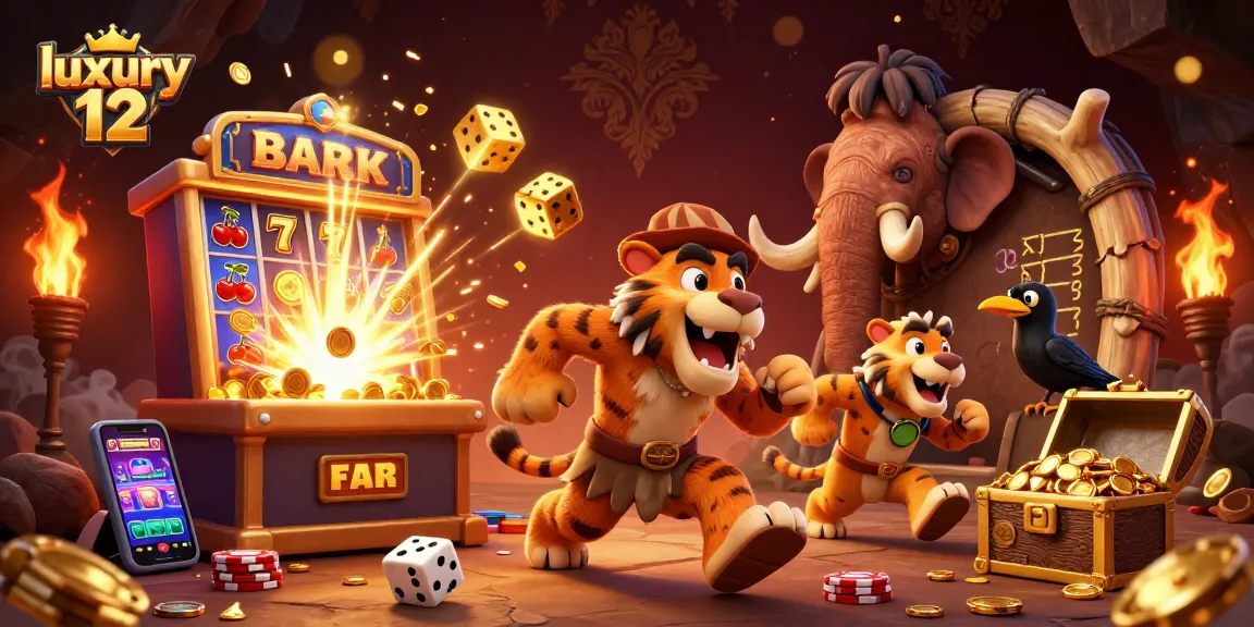 Spin and win at luxury 12 as the caveman duo hits the jackpot in a vibrant, prehistoric casino.