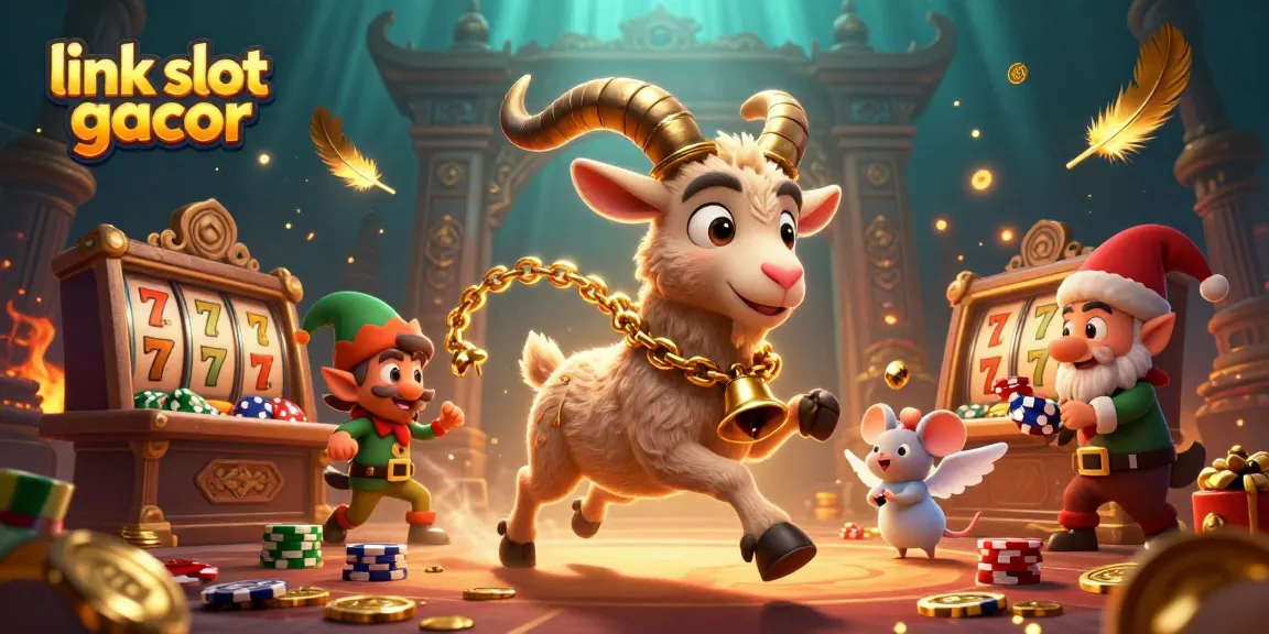 Menggandakan pengalaman di link slot gacor, ilustrasi kasino dengan makhluk fantasi dan elemen judi yang menarik.