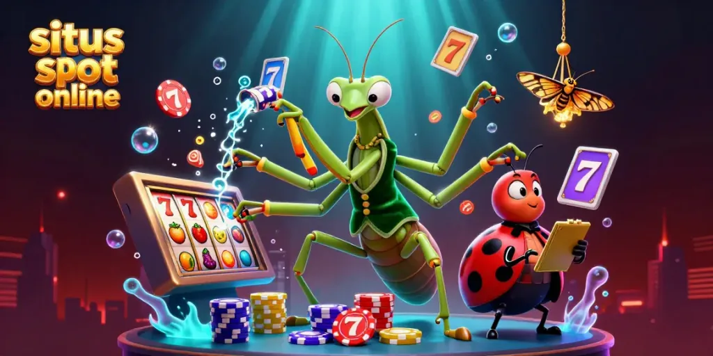 Menangkan jackpot di situs slot online dengan simbol lucky 7, buah-buahan, dan suasana kasino yang meriah.