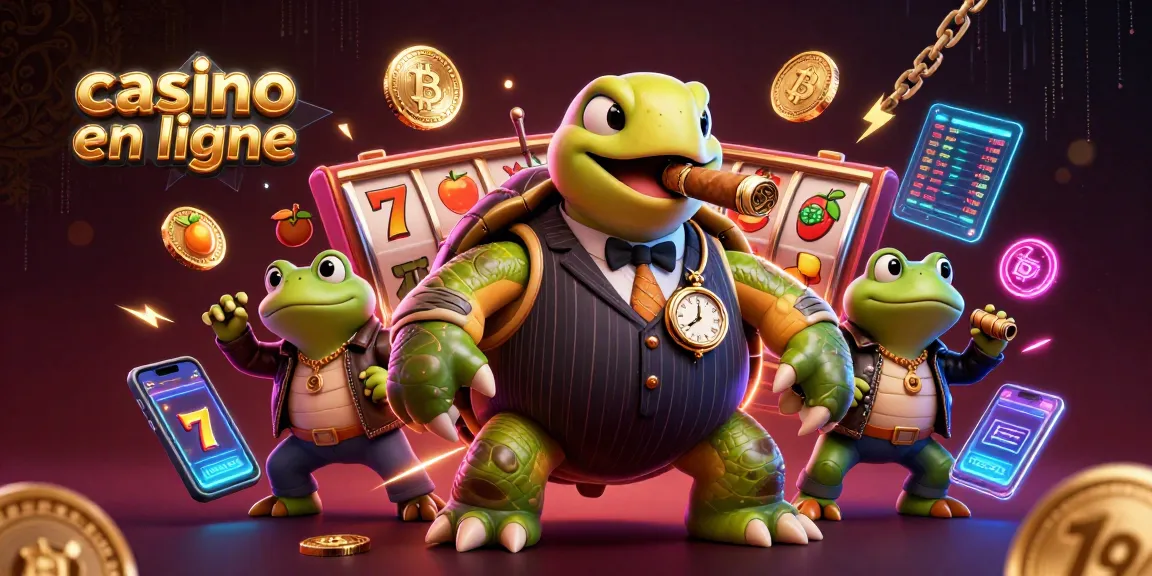 Jouez à casino en ligne avec des éléments de jeux de machines à sous entourés de personnages animés.