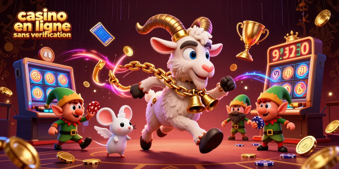 Jouer dans un casino en ligne sans vérification : un Krampus animé dans une scène festive de casino.