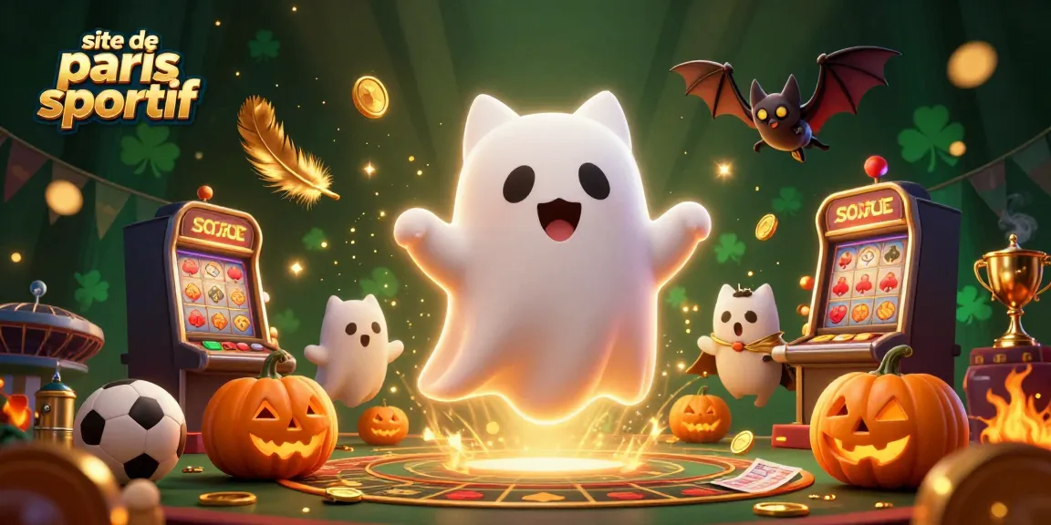 Pariez sur site de paris sportif avec un chat fantôme ludique et un vampire dans un casino hanté.