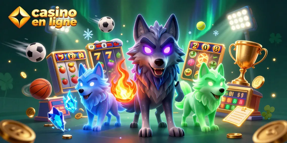 Action au casino en ligne avec des personnages de loup et des éléments de jeu captivants.
