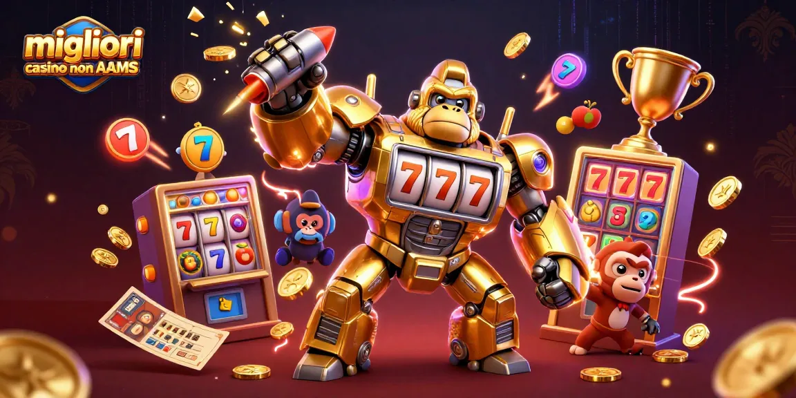 Giocando nei migliori casino non AAMS con slot dal design innovativo, jackpot e monete dorate.