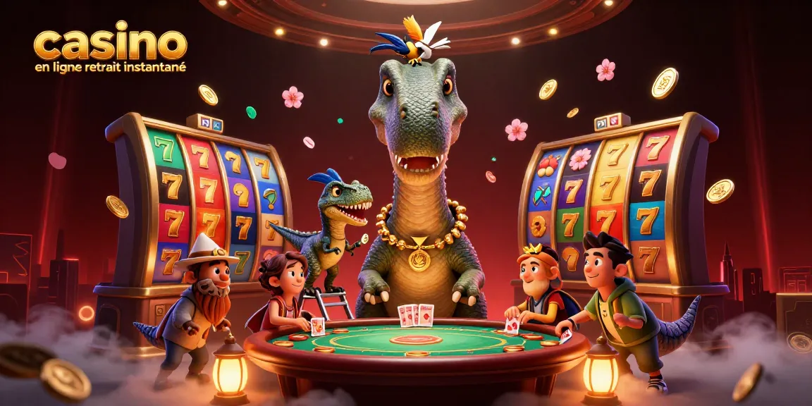 Vivez l'excitation de casino en ligne retrait instantané avec un brontosaurus géant et un croupier raptor.