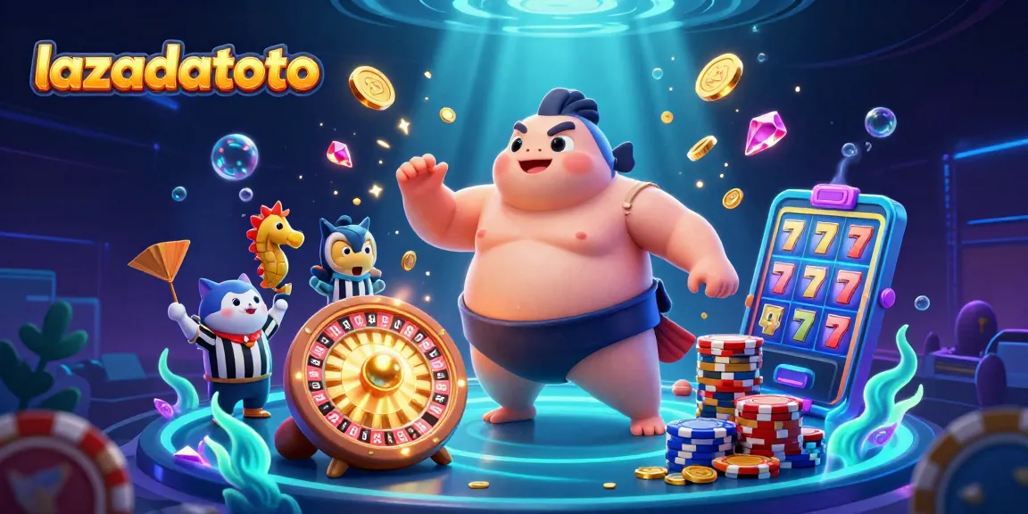 Experience excitement and winnings at lazadatoto with vibrant underwater casino action featuring the fugu and catfish.