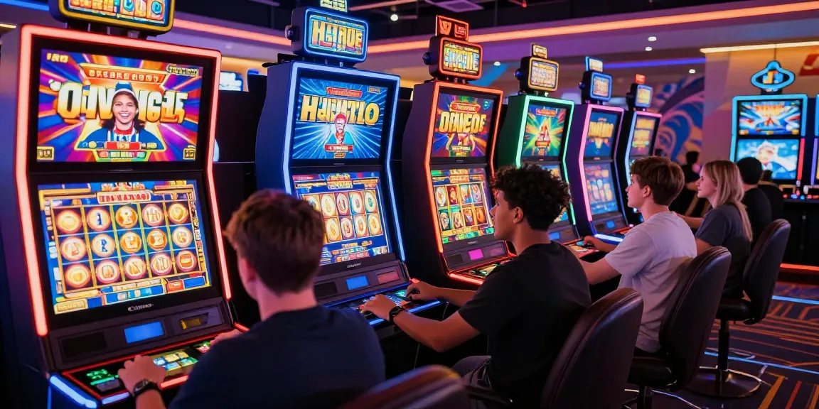 Engaging online slot gaming scene showcasing players enjoying vibrant slot machines and digital interactions.
