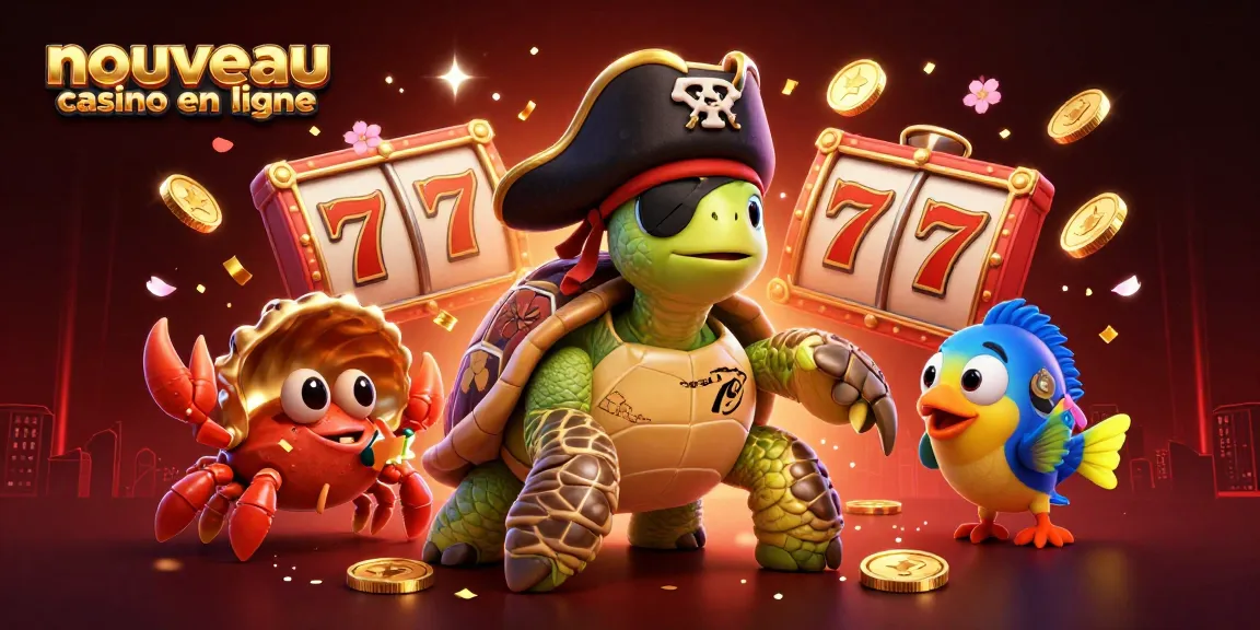 Jouez à des jeux dans un nouveau casino en ligne avec une tortue pirate mappa et des éléments haute qualité.