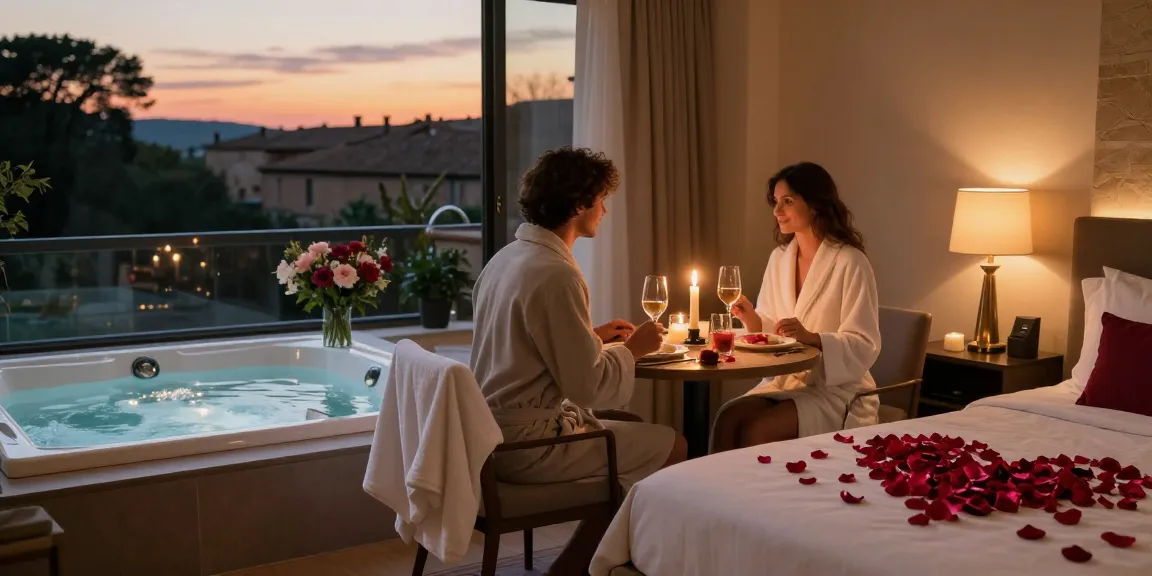 escapade romantique toulouse in a cozy luxury love room with jacuzzi for couples
