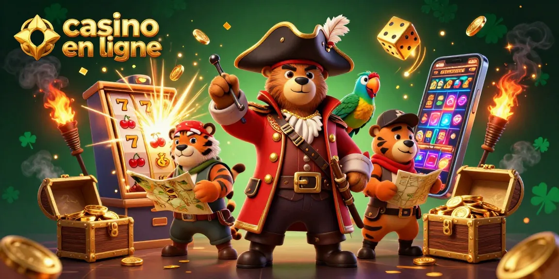 Gagnez avec le casino en ligne grâce à un ours pirate et des machines à sous éblouissantes.