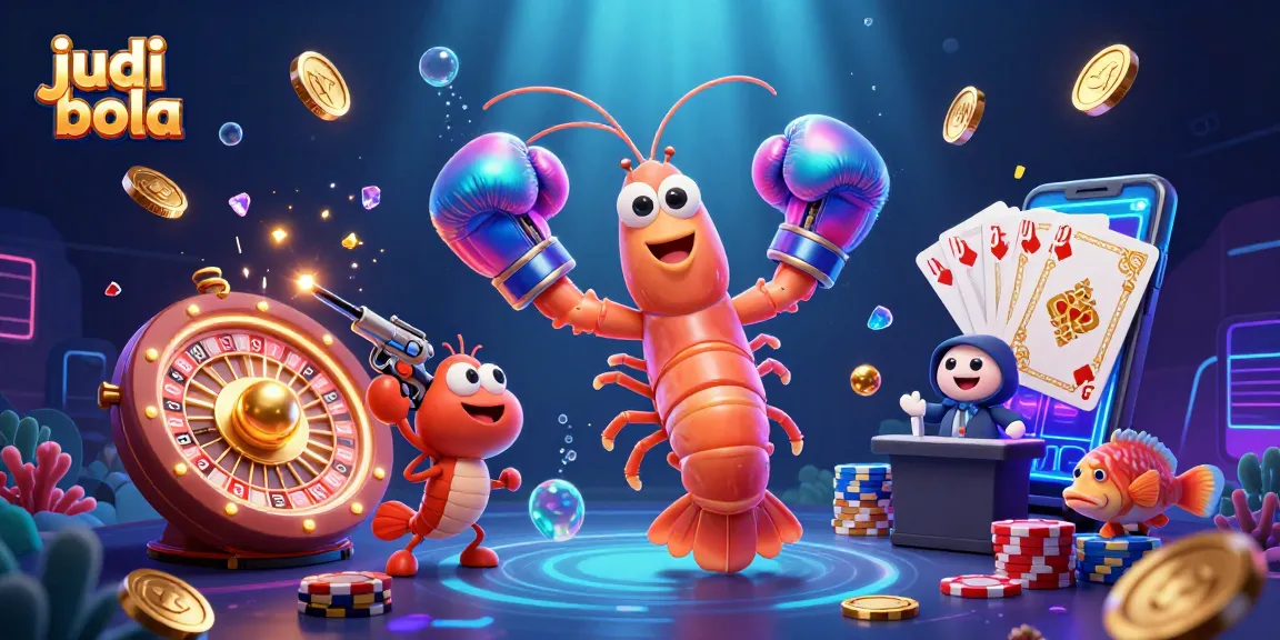 Join the excitement of judi bola with vibrant underwater casino action featuring our shrimp heroes.