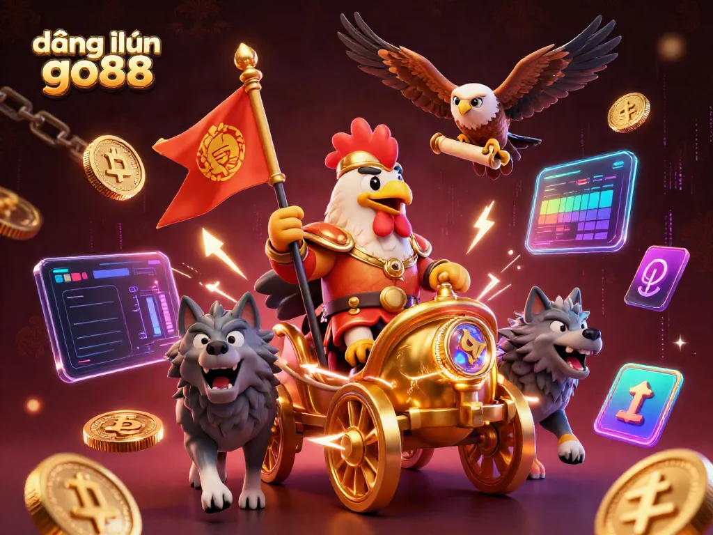 Experience dynamic winning gaming actions with đăng nhập go88, featuring vibrant 3D characters and casino elements.
