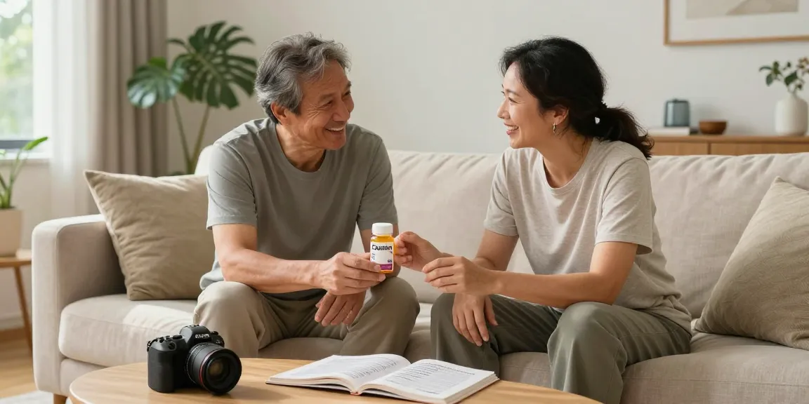 Cialis bottle in a comforting home setting, symbolizing healthy discussions about erectile dysfunction and sexual wellness.