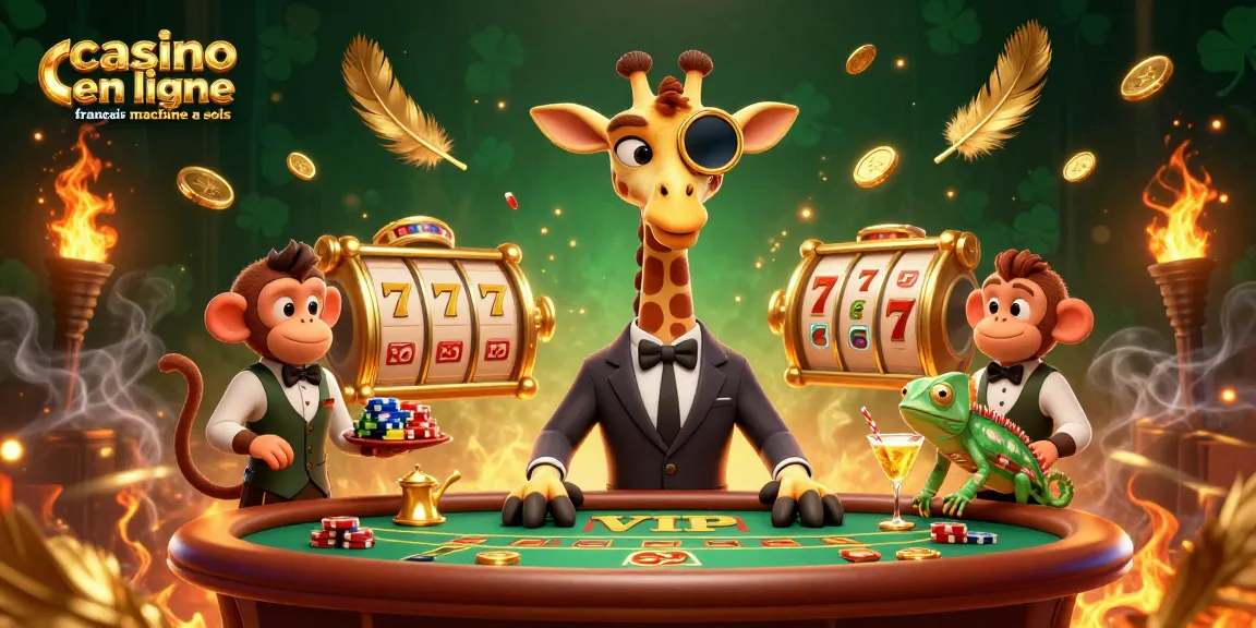 Explorez l'univers des machines à sous avec notre illustration dynamique et captivante de casino en ligne français