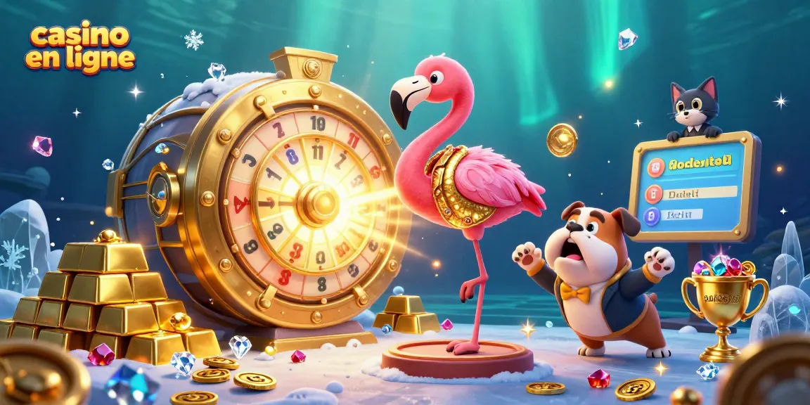 Découvrez les jeux captivants de casino en ligne avec cette scène dynamique de jeu, billets et gains illuminés.