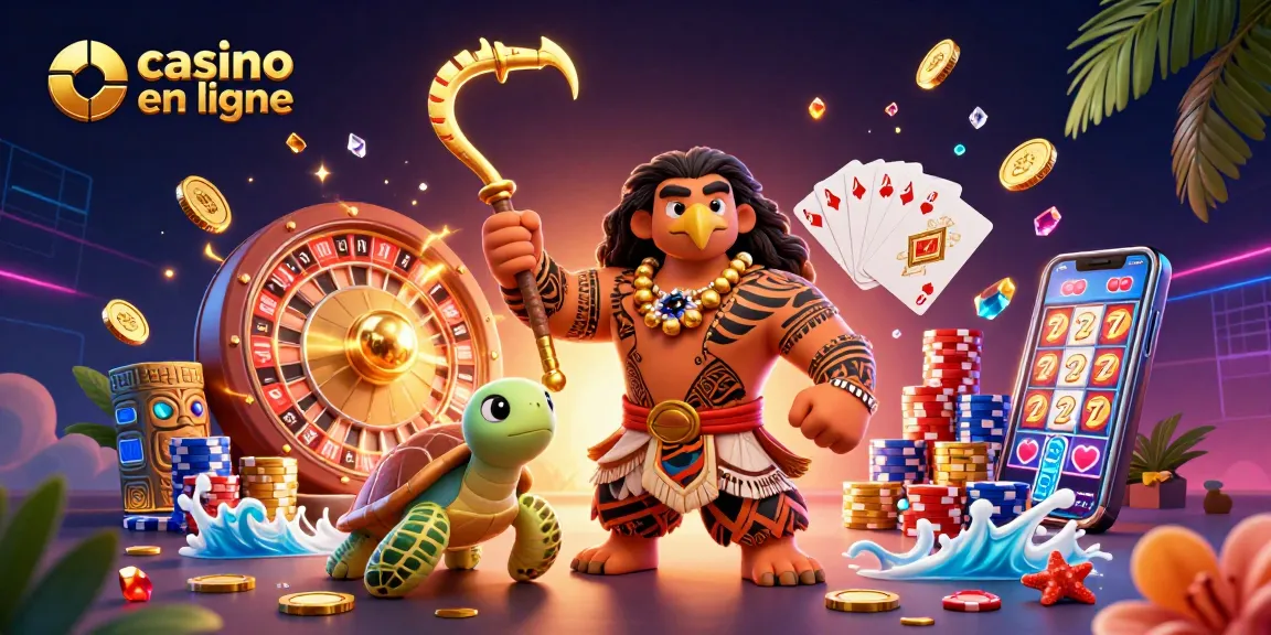 Gagnez des jackpots sur casino en ligne avec une scène dynamique de jeux et personnages colorés.