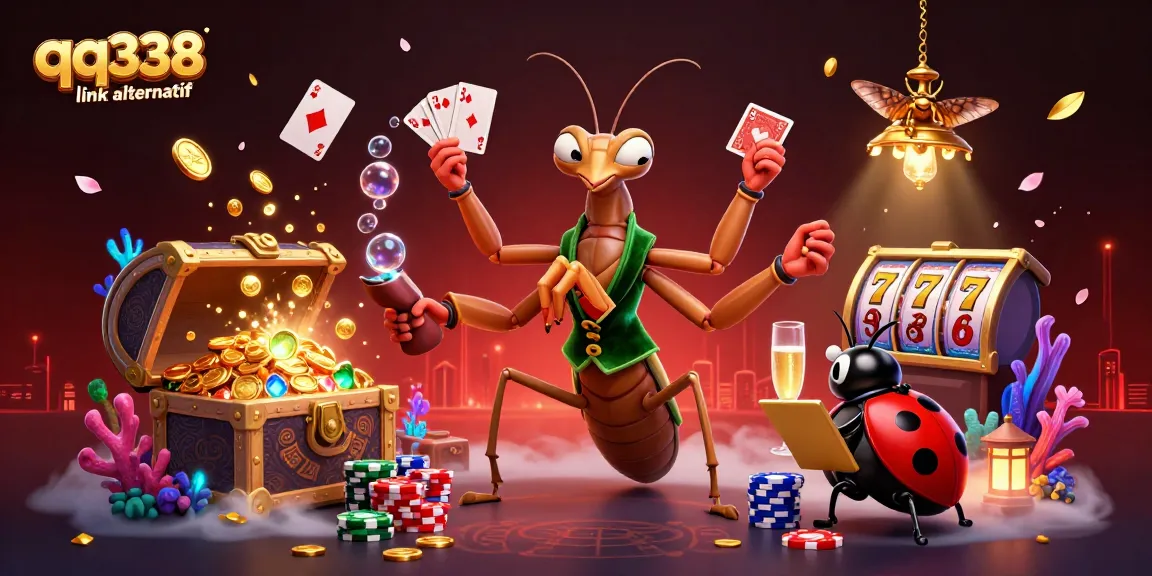 Experience the thrilling qq338 link alternatif casino atmosphere with vibrant characters, dynamic action, and winning elements.