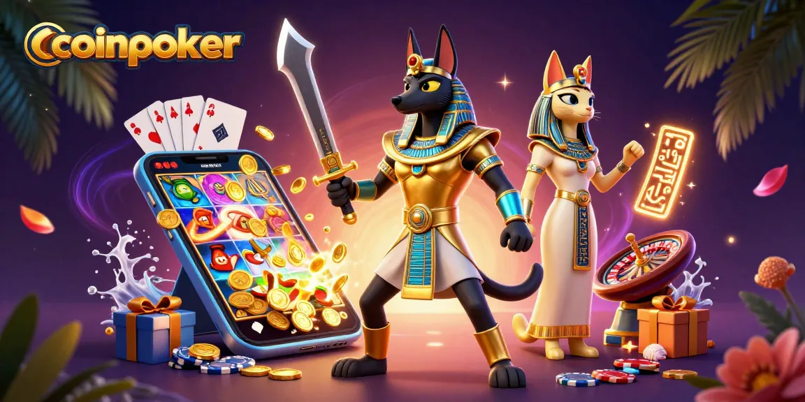 Jouez sur CoinPoker et explorez des jeux de casino avec des personnages égyptiens fascinants.