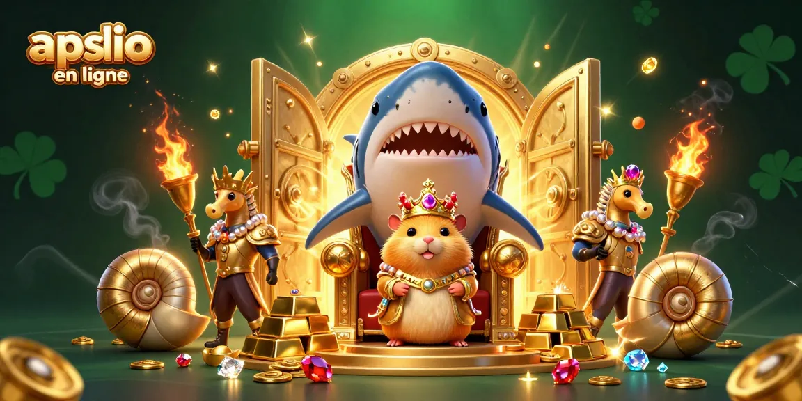 Illustration captivante d'un roi hamster en or sur son trône, créant une appli casino en ligne fascinante.