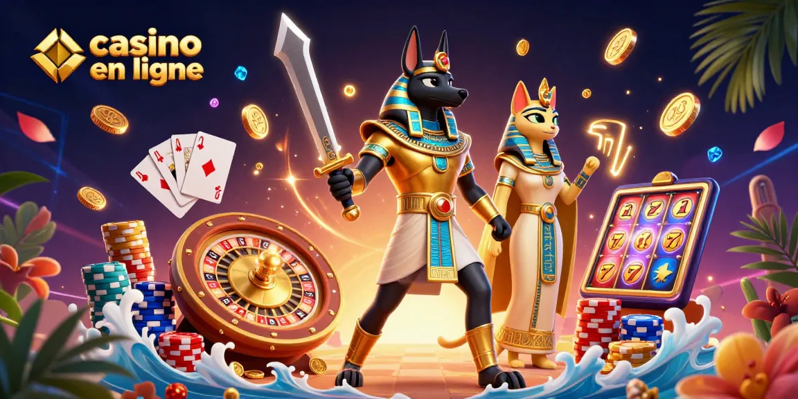 Gagnez aux jeux de casino en ligne avec des héros égyptiens et des trésors scintillants.