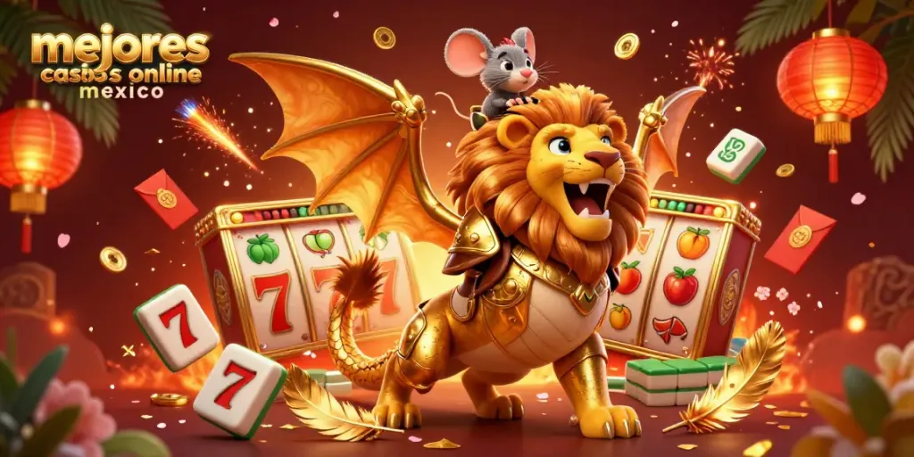 Descubre los mejores casinos online en México con elementos de juego y una escena vibrante.