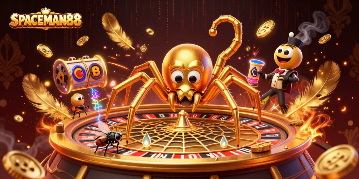 Experience SPACEMAN88's thrilling bets in a vibrant casino environment filled with excitement.