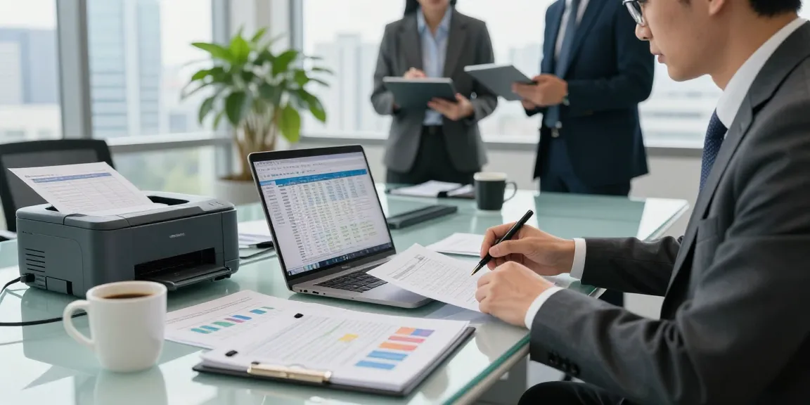 Detailed asset tracing analysis session in a modern office