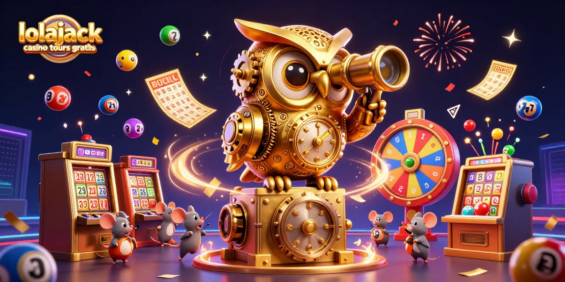 Experience thrilling gaming action with lolajack casino tours gratuits amidst colorful lottery elements and festive energy.