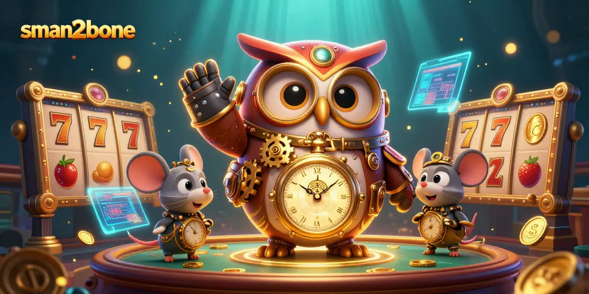 Menggandakan pengalaman bermain sman2bone dengan ilustrasi 3D kasino dan karakter yang interaktif.