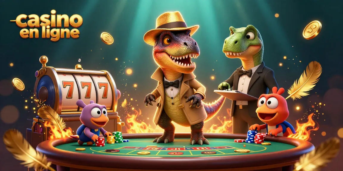 Jouez au casino en ligne avec des personnages animés, machines à sous et environnement ludique.