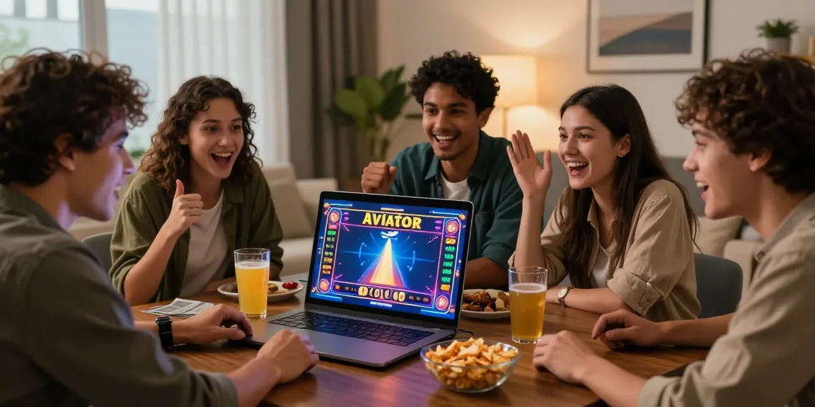 Aviator game players celebrating a win in an engaging online casino environment.