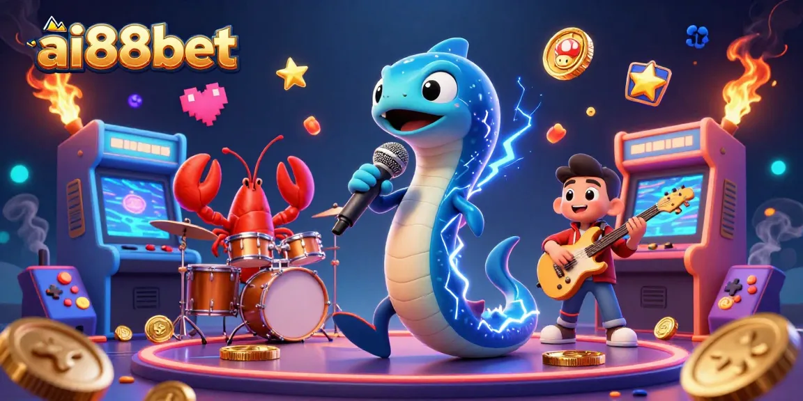 Experience thrilling gaming action at ai88bet with vibrant underwater casino fun featuring cartoon characters.