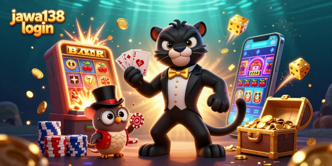 Pada halaman masuk jawa138 login, panther anggun membagikan kartu sambil dikelilingi elemen perjudian yang menggairahkan.