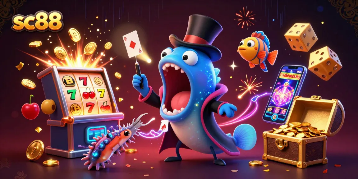 Experience thrilling wins at sc88 with vibrant 3D casino characters celebrating a jackpot!