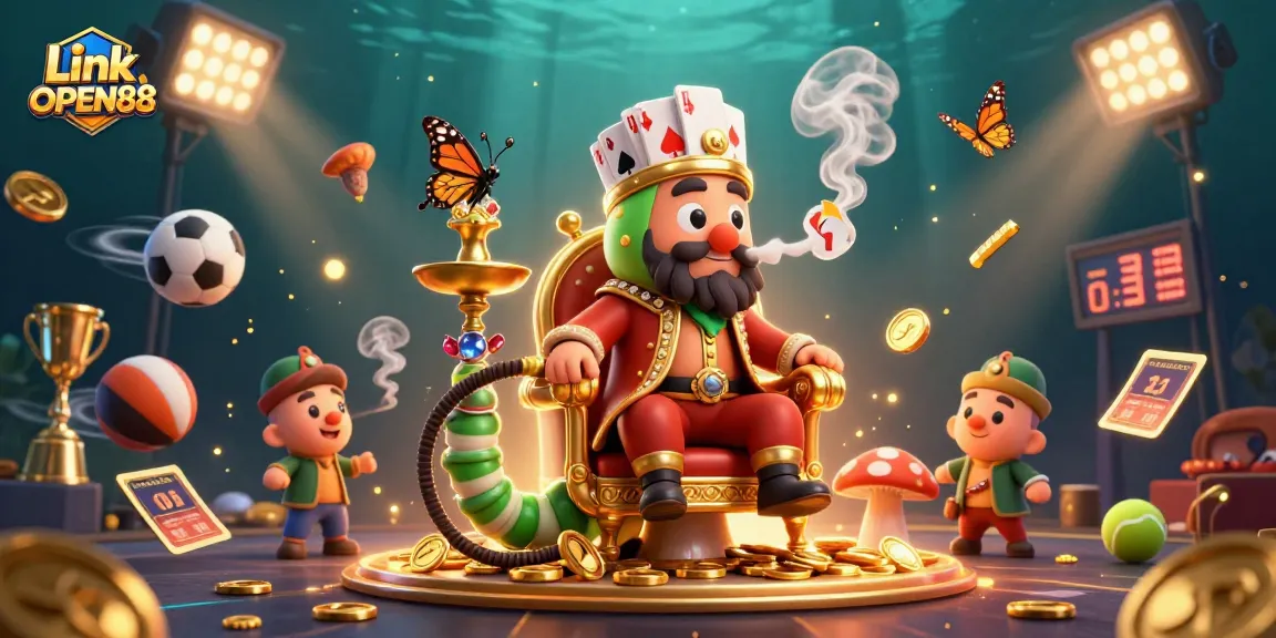 Experience exciting gaming with Link OPEN88, featuring vivid sports and casino elements.