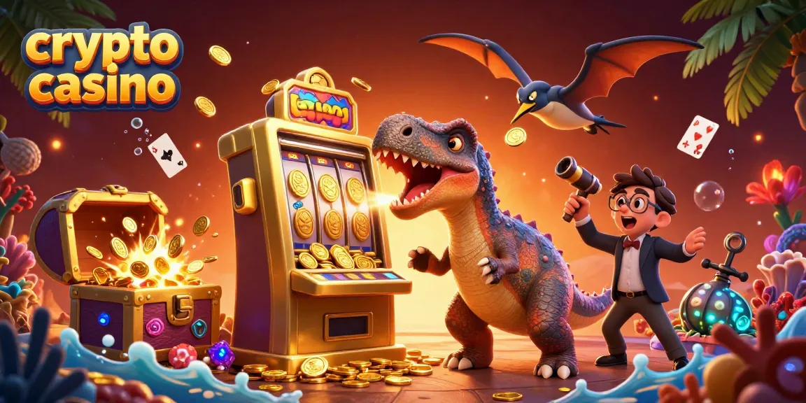 Jackpot explosif dans le crypto casino : un pachycephalosaurus en action et des pièces dorées volantes.